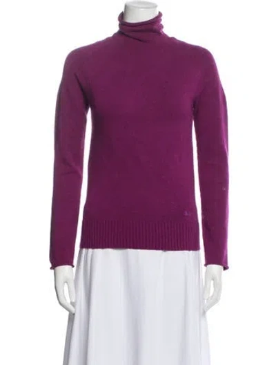 Pre-owned Burberry Vintage Turtleneck Sweater In Purple