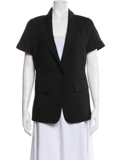 Pre-owned Burberry Vintage Virgin Wool Blazer In Black