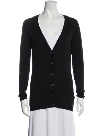 Pre-owned Burberry Vintage V-neck Sweater In Black