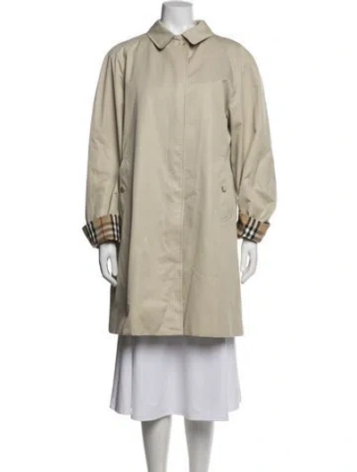 Pre-owned Burberry Vintage Wool Jacket In Neutral