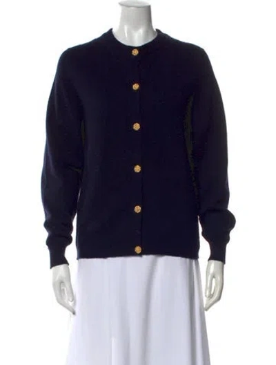 Pre-owned Burberry Vintage Wool Sweater In Blue