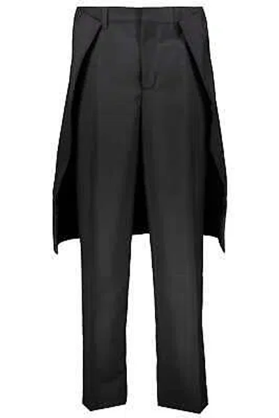 Pre-owned Burberry Virgin Wool And Mohair Trousers In Black
