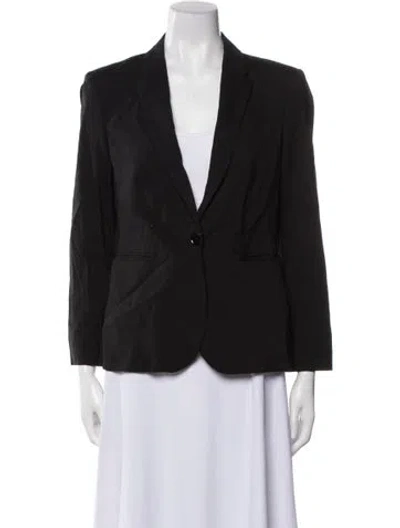 Pre-owned Burberry Virgin Wool Blazer In Black
