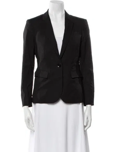 Pre-owned Burberry Virgin Wool Blazer In Black