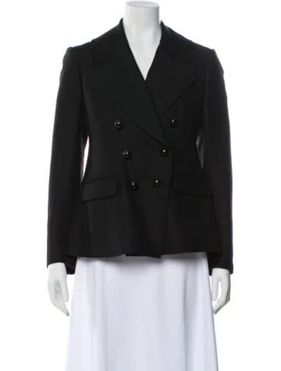 Pre-owned Burberry Virgin Wool Blazer In Black