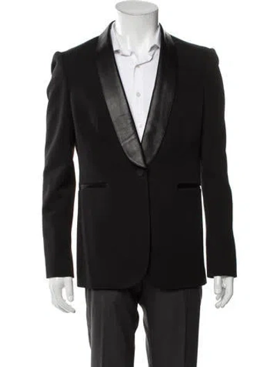 Pre-owned Burberry Virgin Wool Blazer In Black
