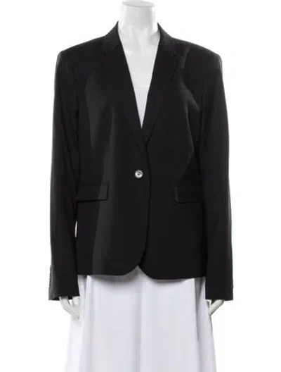 Pre-owned Burberry Virgin Wool Blazer In Black