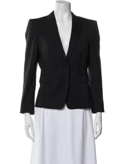 Pre-owned Burberry Virgin Wool Blazer In Black
