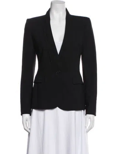 Pre-owned Burberry Virgin Wool Blazer In Black