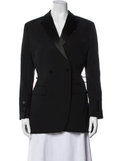 Pre-owned Burberry Virgin Wool Blazer In Black