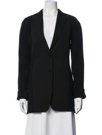 Pre-owned Burberry Virgin Wool Blazer In Black