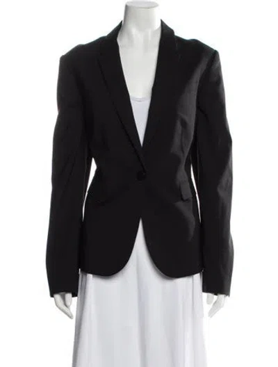 Pre-owned Burberry Virgin Wool Blazer In Black