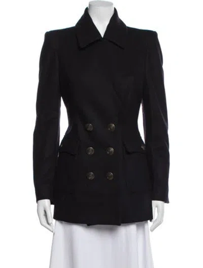 Pre-owned Burberry Virgin Wool Blazer In Black