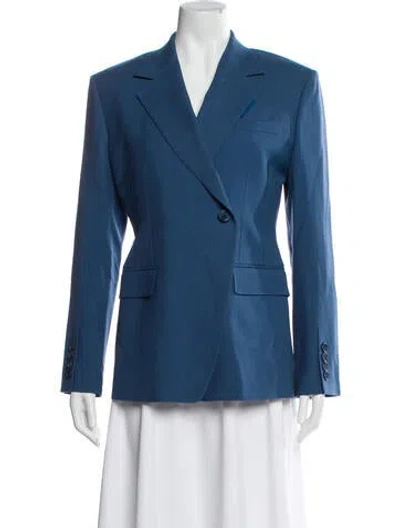 Pre-owned Burberry Virgin Wool Blazer In Blue