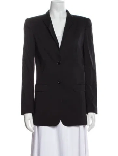 Pre-owned Burberry Virgin Wool Blazer In Blue