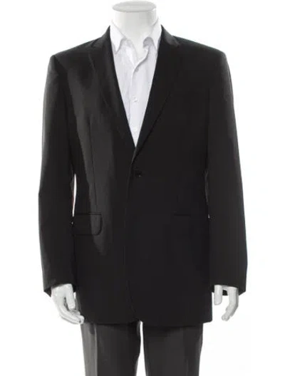 Pre-owned Burberry Virgin Wool Blazer In Blue