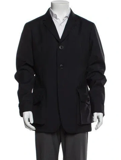Pre-owned Burberry Virgin Wool Blazer In Blue