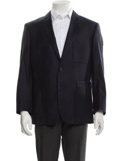 Pre-owned Burberry Virgin Wool Blazer In Blue