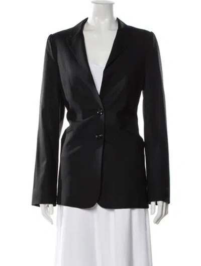 Pre-owned Burberry Virgin Wool Blazer In Blue