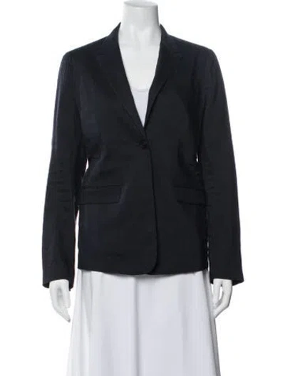 Pre-owned Burberry Virgin Wool Blazer In Blue