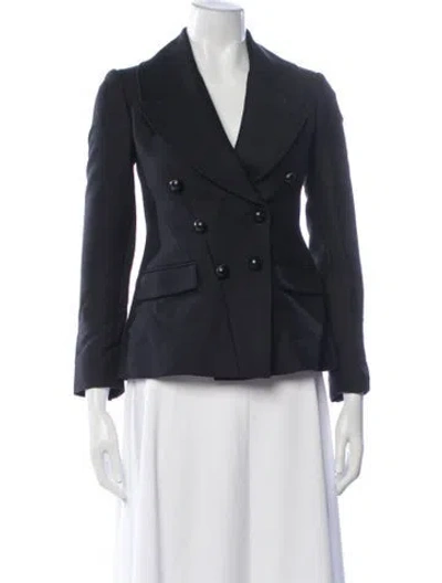 Pre-owned Burberry Virgin Wool Blazer In Blue