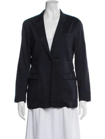 Pre-owned Burberry Virgin Wool Blazer In Blue