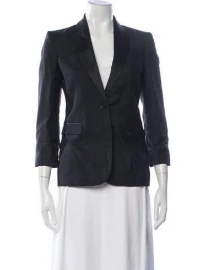 Pre-owned Burberry Virgin Wool Blazer In Blue