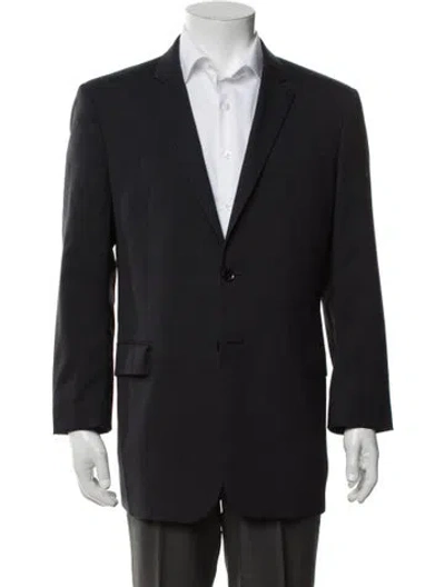 Pre-owned Burberry Virgin Wool Blazer In Blue