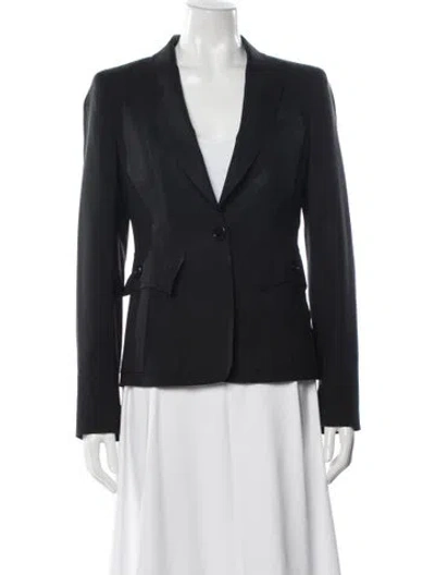 Pre-owned Burberry Virgin Wool Blazer In Gray