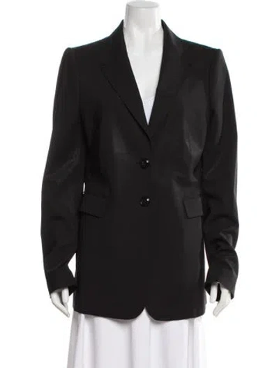 Pre-owned Burberry Virgin Wool Blazer In Gray