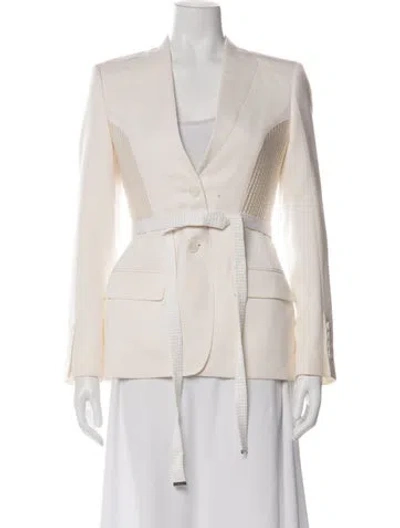 Pre-owned Burberry Virgin Wool Blazer In Neutral