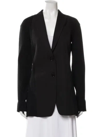 Pre-owned Burberry Virgin Wool Blazer W/ Tags In Black