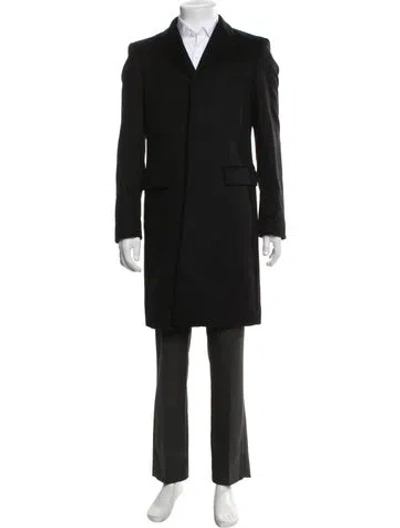 Pre-owned Burberry Virgin Wool Coat In Black