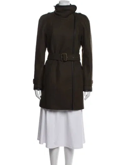 Pre-owned Burberry Virgin Wool Coat In Green