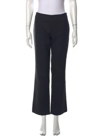 Pre-owned Burberry Virgin Wool Flared Pants In Blue