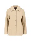 Burberry Virgin Wool Jacket In Neutral