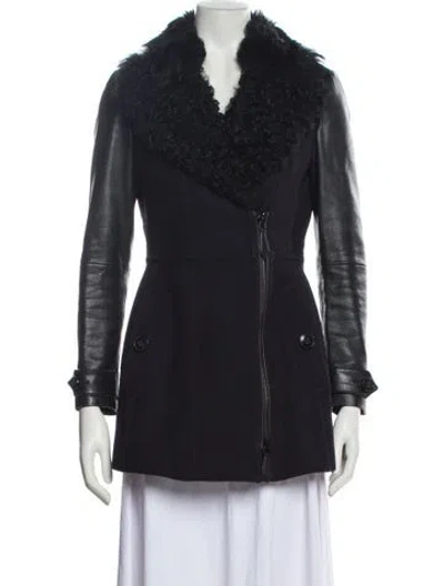 Pre-owned Burberry Virgin Wool Jacket In Black