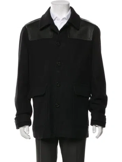 Pre-owned Burberry Virgin Wool Jacket In Black