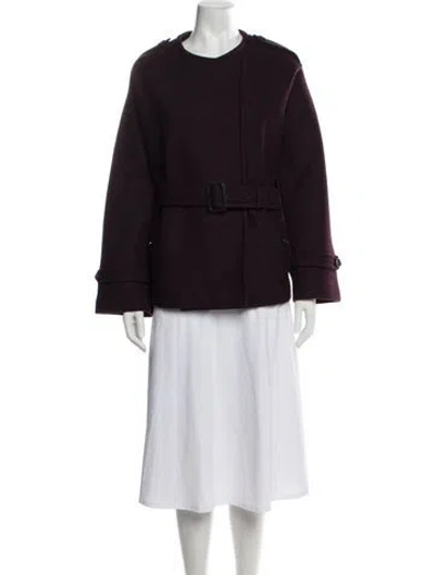 Pre-owned Burberry Virgin Wool Jacket In Purple