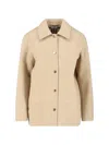 Burberry Virgin Wool Jacket In Sand