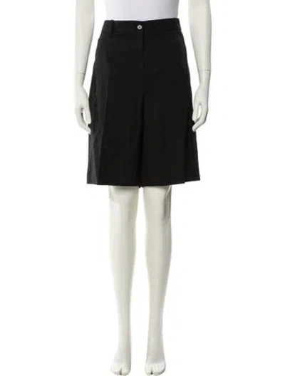 Pre-owned Burberry Virgin Wool Knee-length Shorts W/ Tags In Black