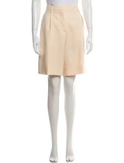 Pre-owned Burberry Virgin Wool Knee-length Shorts W/ Tags In Neutrals