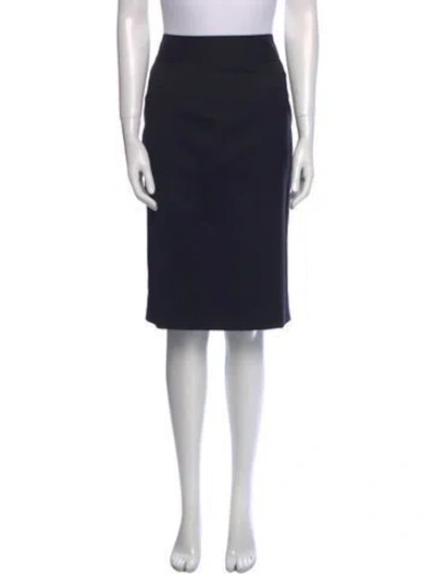 Pre-owned Burberry Virgin Wool Knee-length Skirt In Black