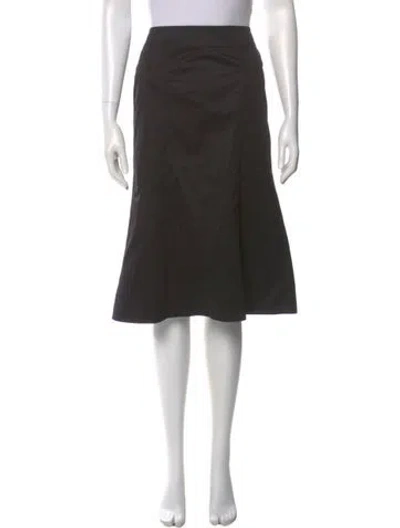 Pre-owned Burberry Virgin Wool Knee-length Skirt In Gray