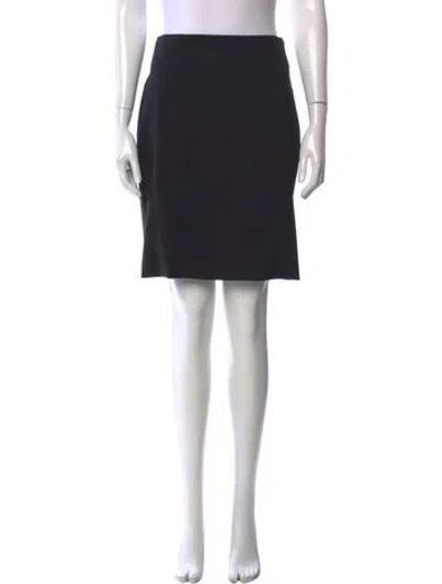 Pre-owned Burberry Virgin Wool Mini Skirt In Black