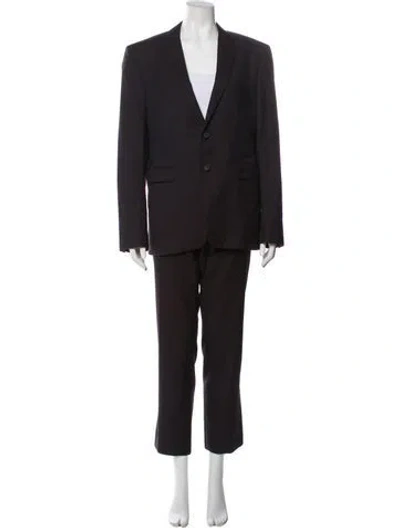 Pre-owned Burberry Virgin Wool Pantsuit In Blue