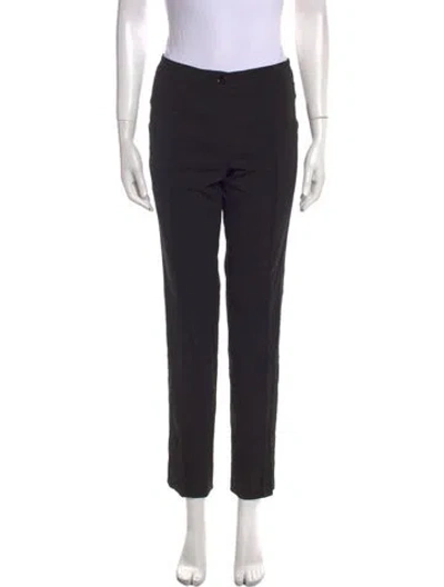 Pre-owned Burberry Virgin Wool Skinny Leg Pants In Black