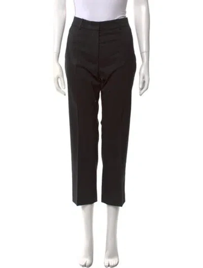 Pre-owned Burberry Virgin Wool Straight Leg Pants W/ Tags In Black