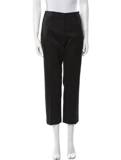 Pre-owned Burberry Virgin Wool Straight Leg Pants W/ Tags In Black