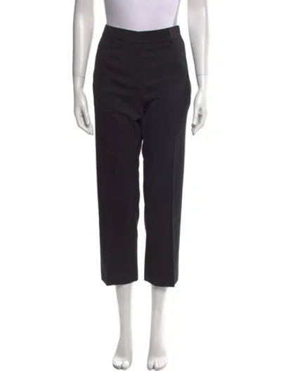Pre-owned Burberry Virgin Wool Straight Leg Pants W/ Tags In Black